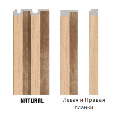 Стеновая панель реечная L-LINE Natural (натуральный)
